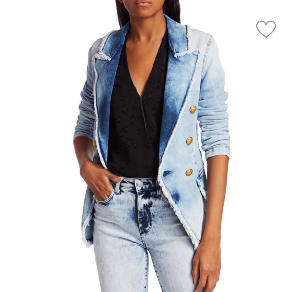 L'AGENCE
Kaydence Double-Breasted Denim Jacket size S/P